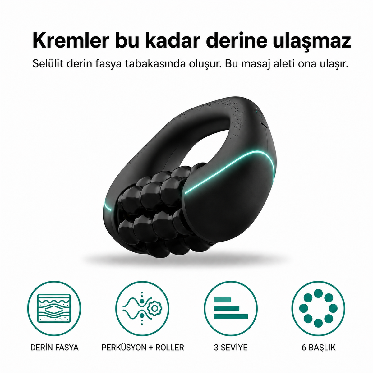 OWAYS 360° Bacak Masaj Aleti – Şarjlı & Kablosuz