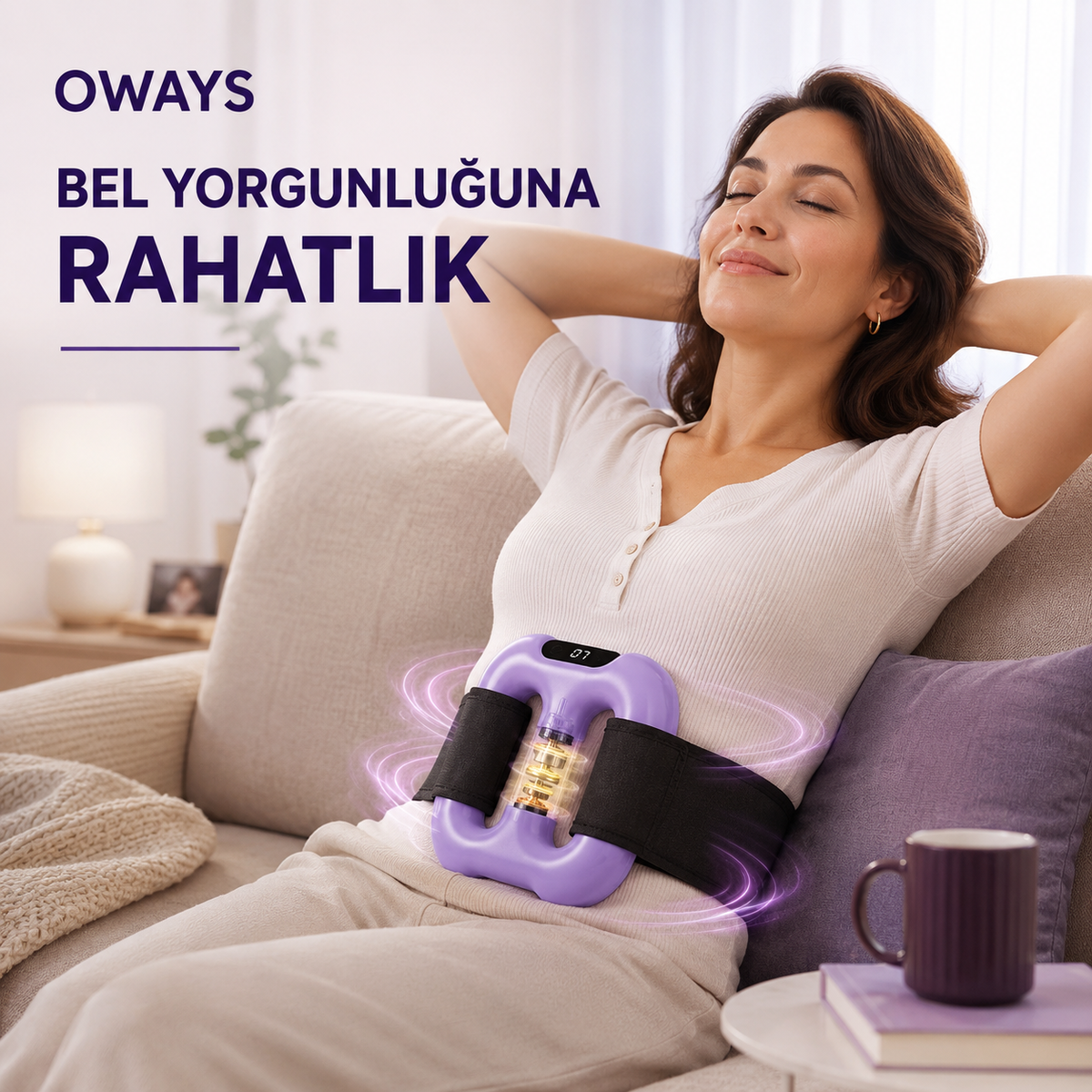 Oways Bel Masaj Cihazı – Titreşimli & Şarjlı