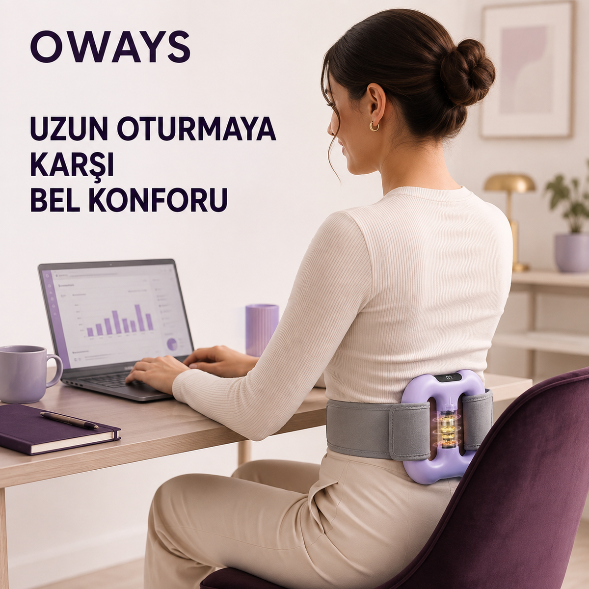 Oways Bel Masaj Cihazı – Titreşimli & Şarjlı