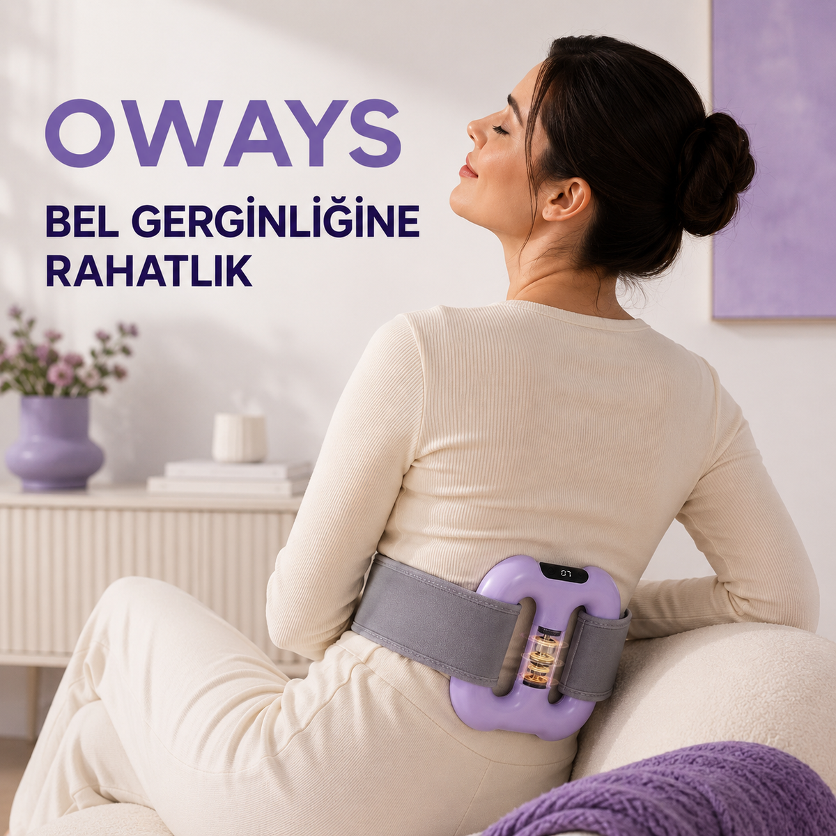 Oways Bel Masaj Cihazı – Titreşimli & Şarjlı